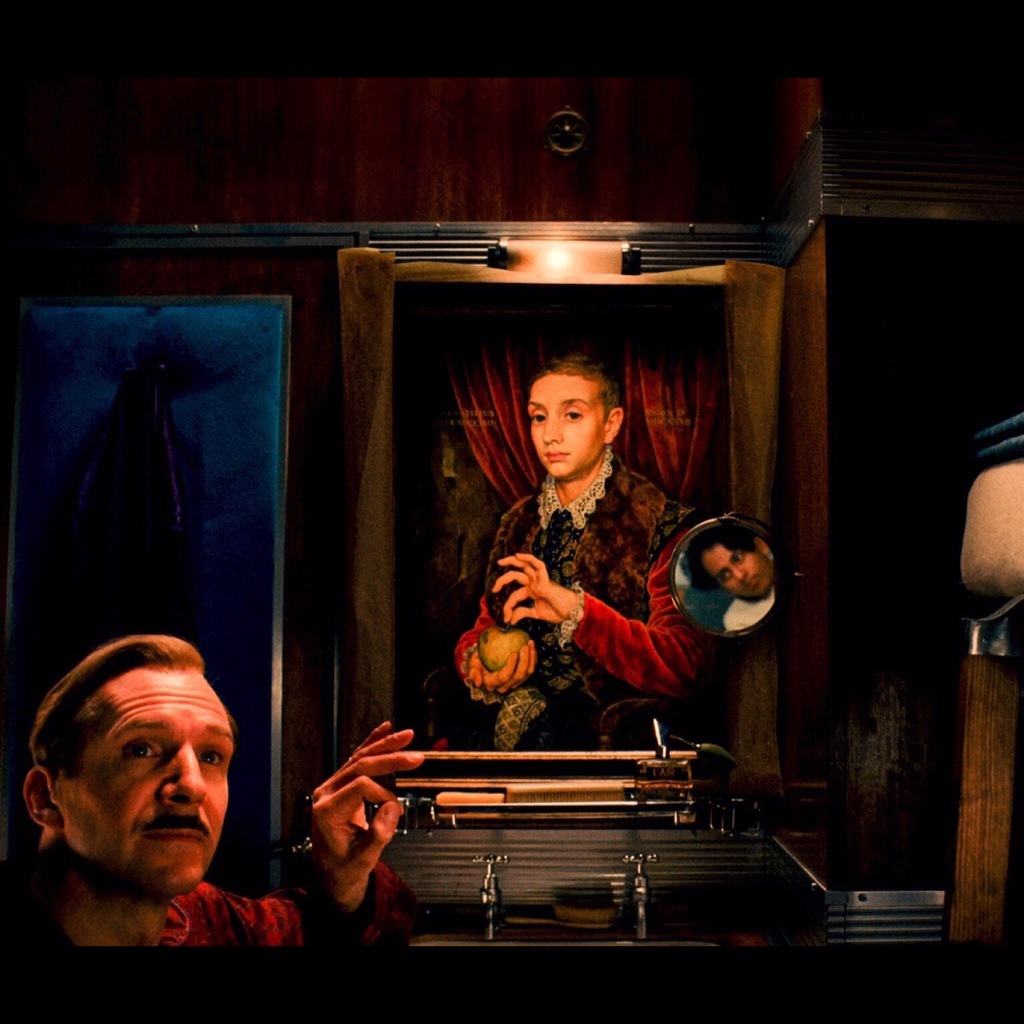 Ralph Fiennes with Boy with Apple